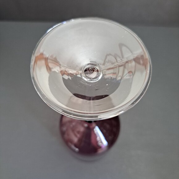 Artland Amethyst Cherry Blossom Wine Glass 8 5/8" Etched Purple Goblet Elegant - Picture 15 of 15